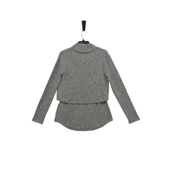 White House Black Market Gray Layered Knit Cowl Neck Sweater + Tank Set (Size S) - Picture 14 of 16